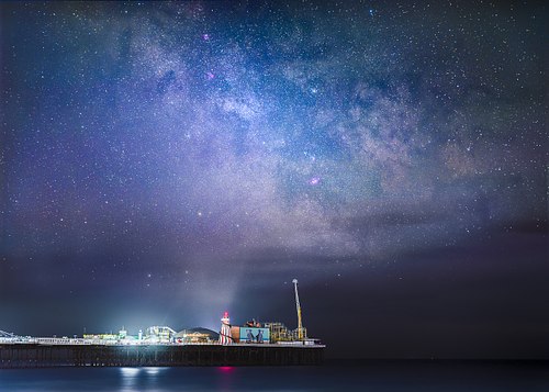 MILKY WAY CORE OVER THE BRIGHTON PALACE PIER