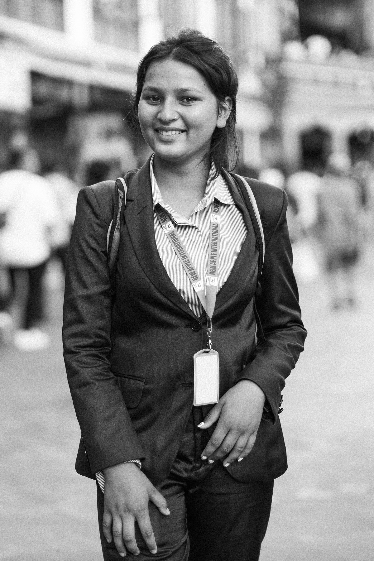 A posed street portrait