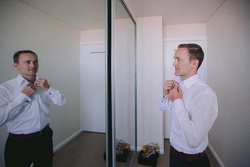 Groom Getting Ready