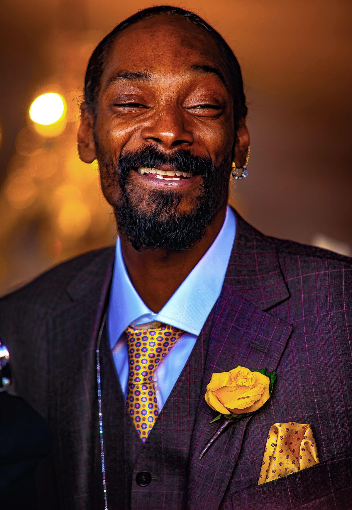Portrait of Snoop Dogg at the Melbourne Cup.