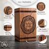 Memory Rings Wood Urn Box for Ashes