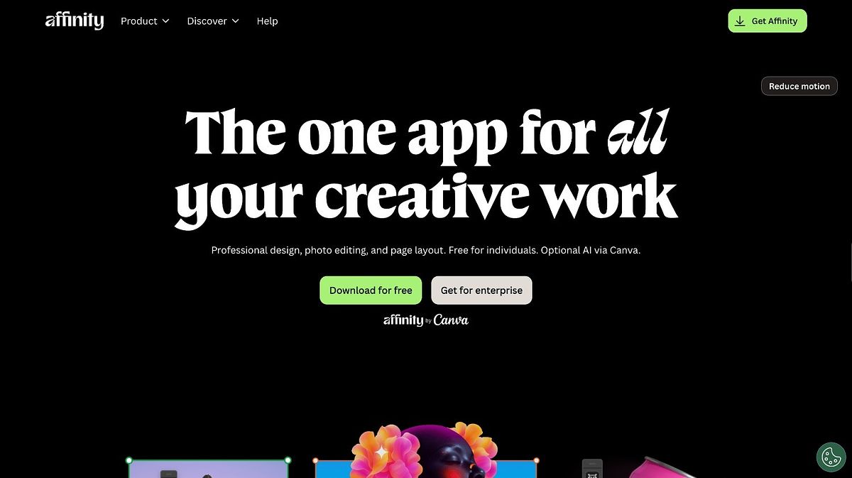 Affinity Photo homepage
