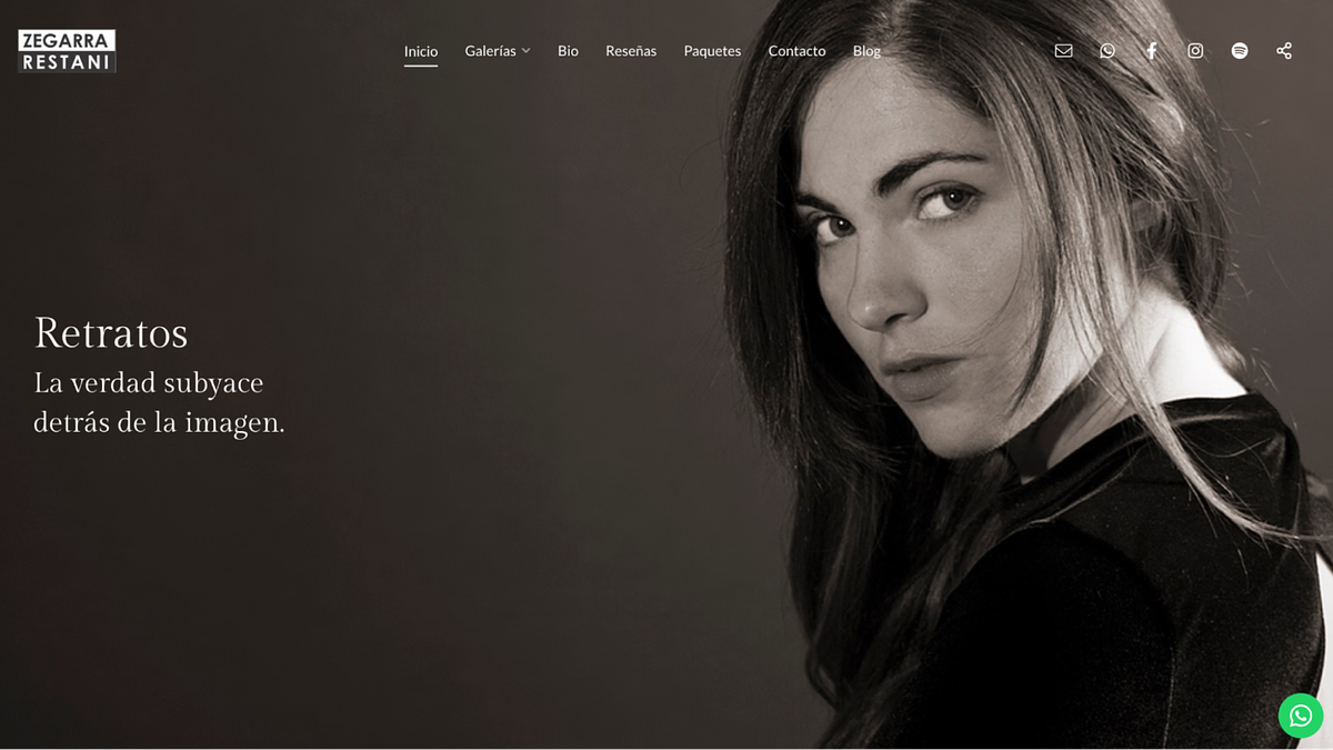 Portfolio-website van Zegarra Restani Boudoir
