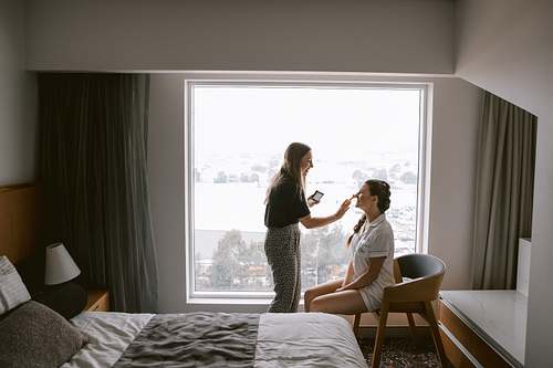Bride Getting Ready