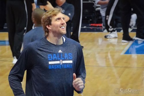 Dirk at shootaround
