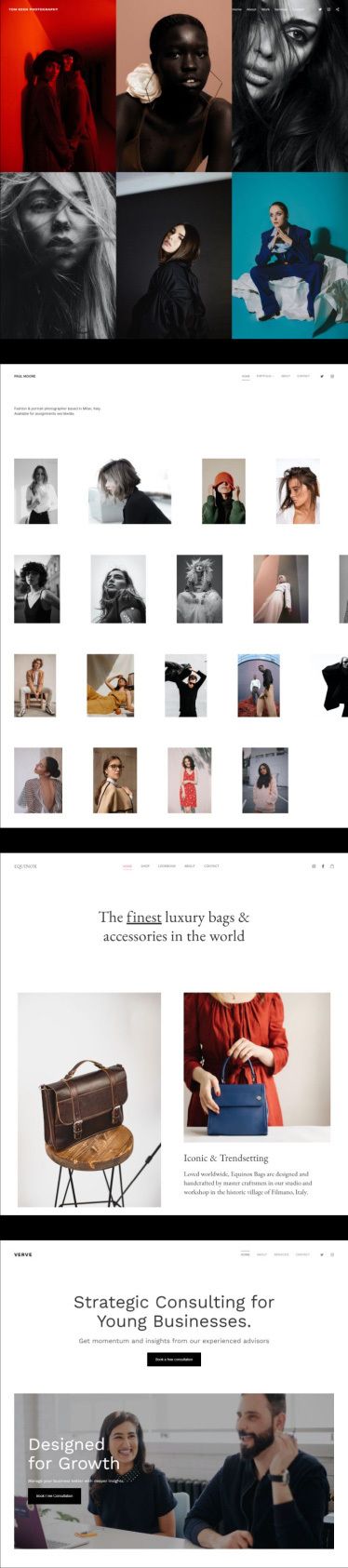 pixpa portfolio website templates
