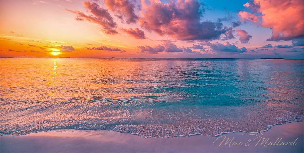 Stunning coastal landscape photography on durable aluminum metal print - beach house wall art