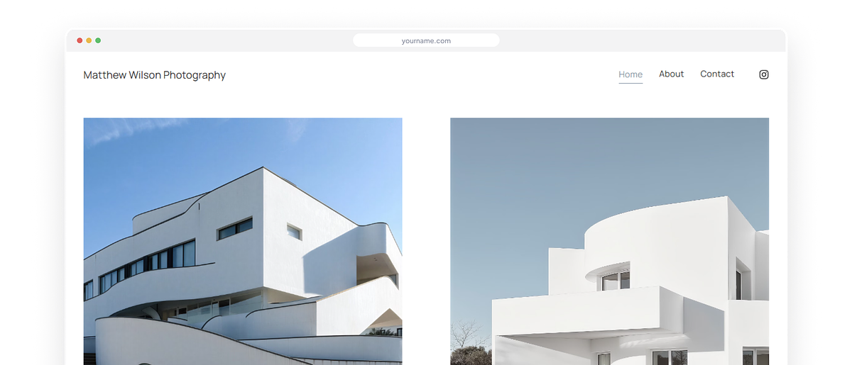 Architecture portfolio website built on Pixpa