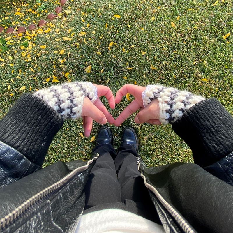 ⋆Dainty striped gloves - Crochet PDF pattern⋆