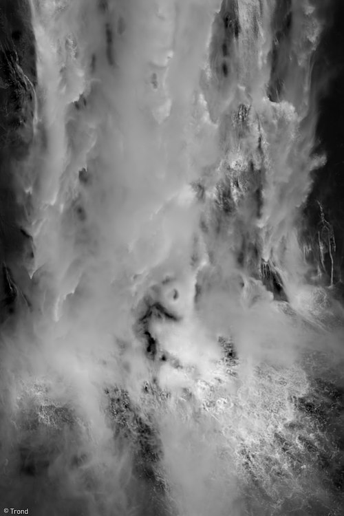 Abstract fine art waterfall photography with mist and flowing water textures – Norwegian nature by photographer Trond Johansen - Sarpsborg