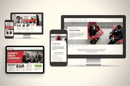 Three generations of Bain digital recruitment platforms