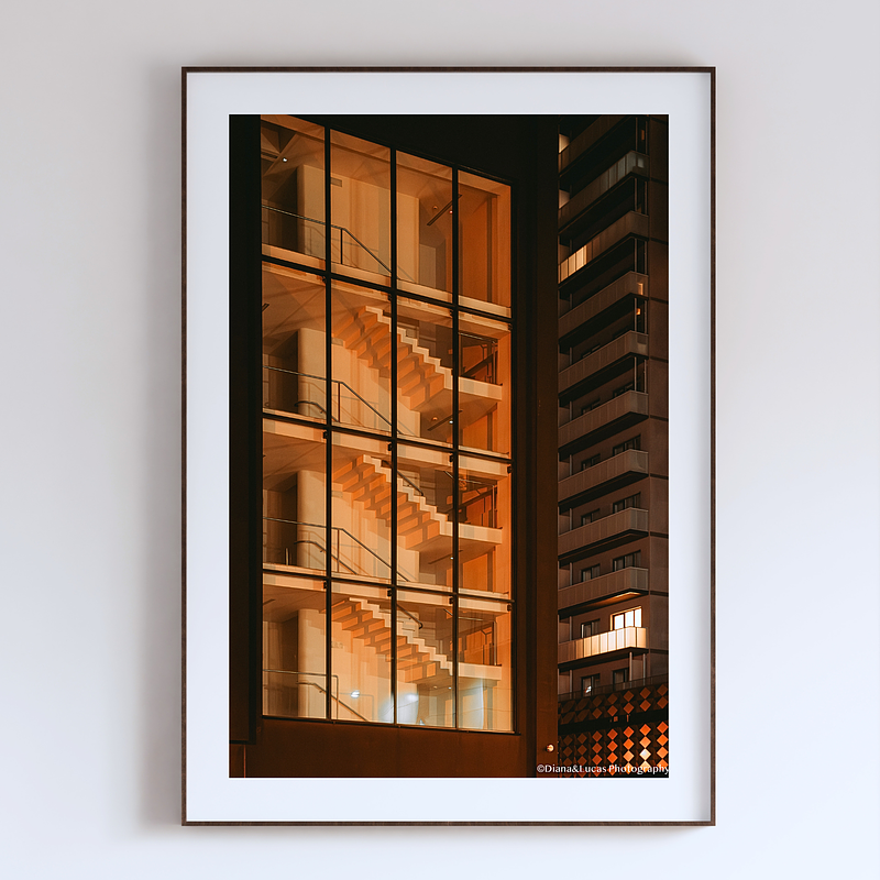 COLLECTION - URBAN GEOMETRY VERTICAL - "Golden Staircase" - LIMITED EDITION 10 of 10