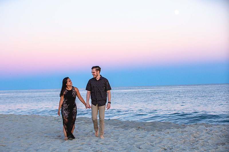 Cape May Beach | Cape May New Jersey Summer Engagement | Maggie & David