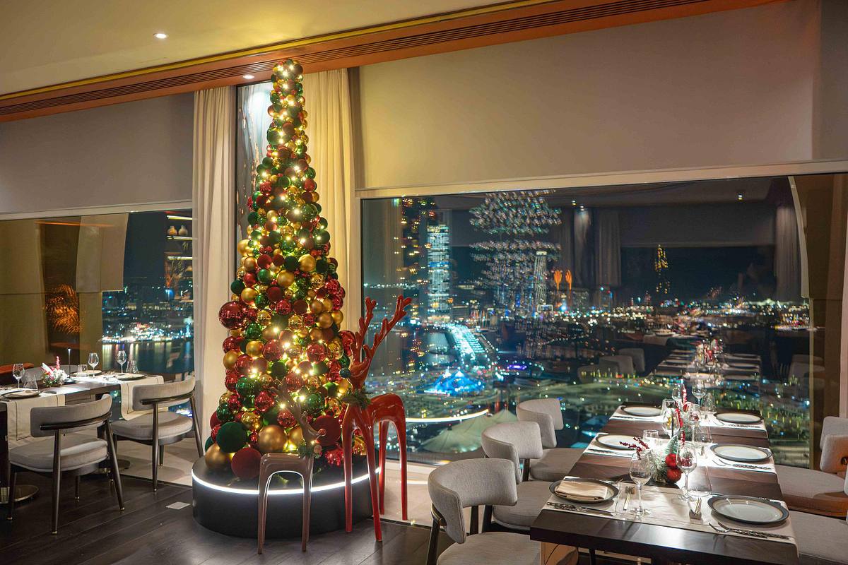 luxury restaurant christmas decoration contemporary hospitality design