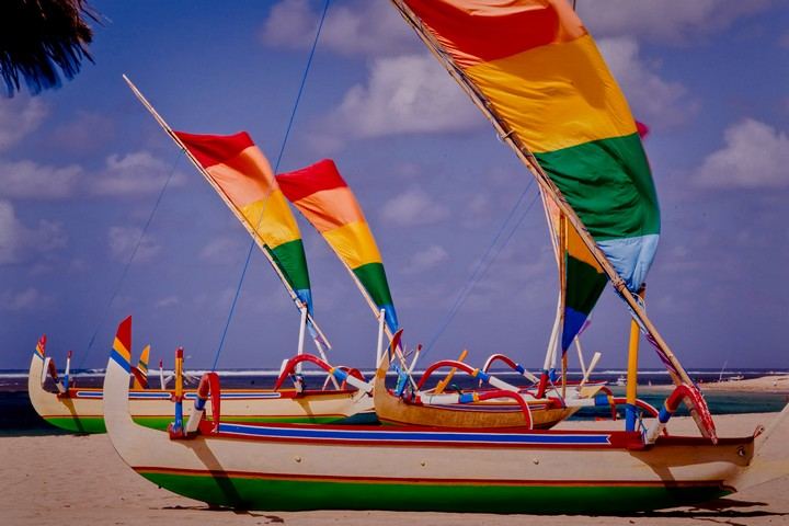 Cermonial Sailing Canoes - Nusa Dua, Bali