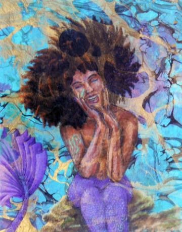 Color Pencil Artwork Featuring Fantasy Mermaids