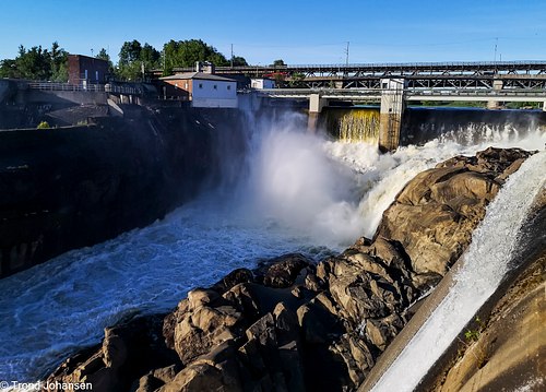 Borregaardsfossen i Sarpsborg, Østfold - foto av Trond Johansen
