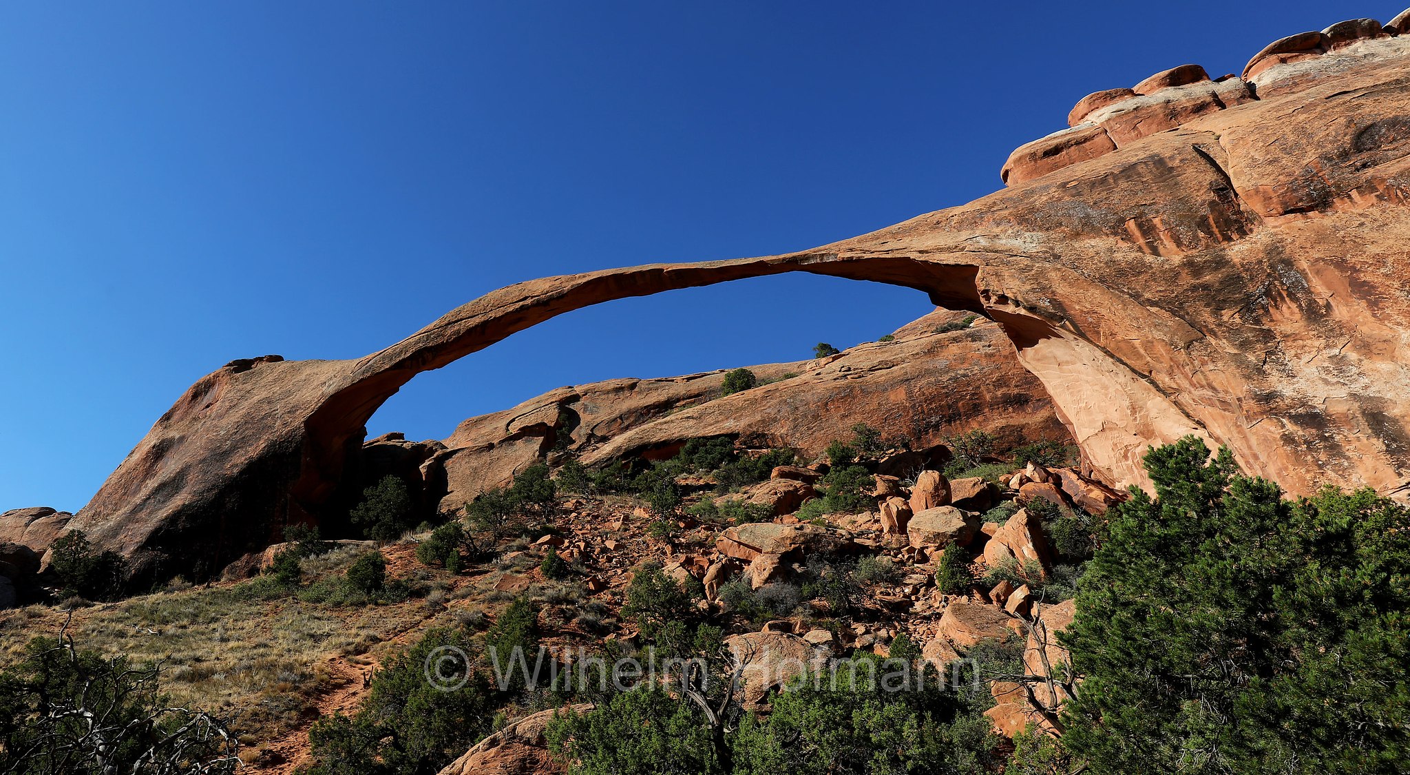 Landscape Arch, Arches National Park, Arches-Nationalpark, Parco nazionale degli Arches, Utah, USA