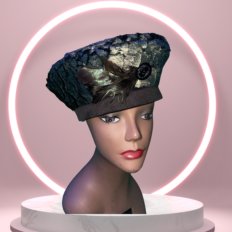 Green Scale Brimless Hat