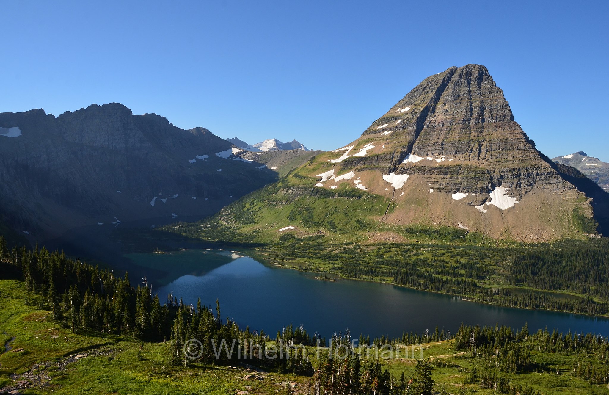 Hidden Lake, Bearhat Mountain, Glacier National Park, Glacier-Nationalpark, parco nazionale dei ghiacciai, Montana, USA