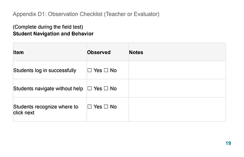 Formative Evaluation Report