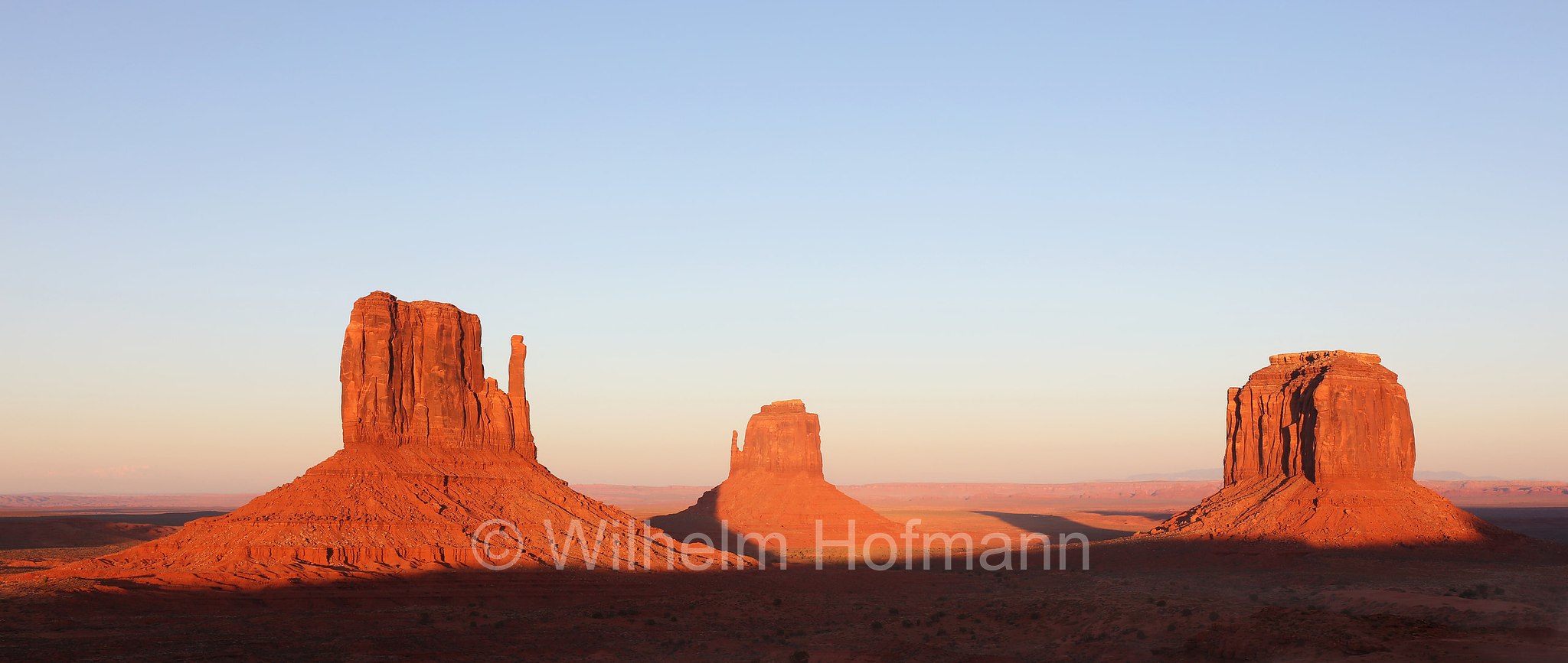 West Mitten Butte, East Mitten Butte, Merrick Butte, Monument Valley, Arizona, USA