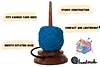Wooden Yarn Holder | Handmade Wood Yarn Spinner for Crochet & Knitting
