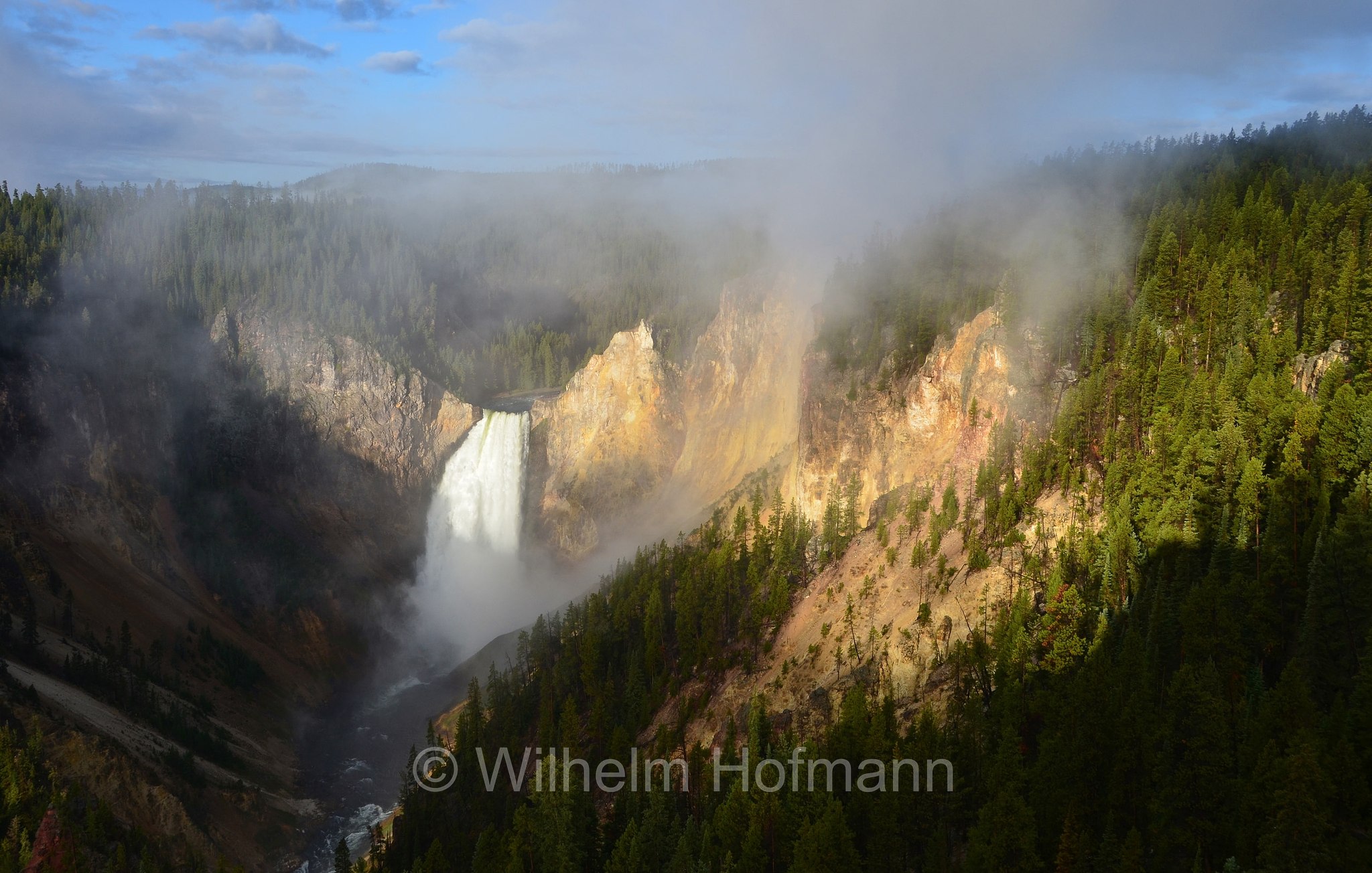 Lookout Point, Lower Yellowstone Falls, Grand Canyon of the Yellowstone, Yellowstone National Park, Yellowstone-Nationalpark﻿, parco nazionale di Yellowstone, Wyoming, USA