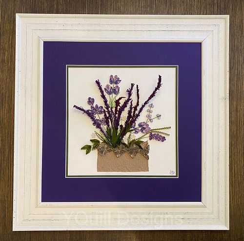 quilled lavender floral