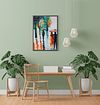 Together in the Rain" – Romantic Abstract Canvas Painting