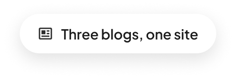 Three blogs, one site