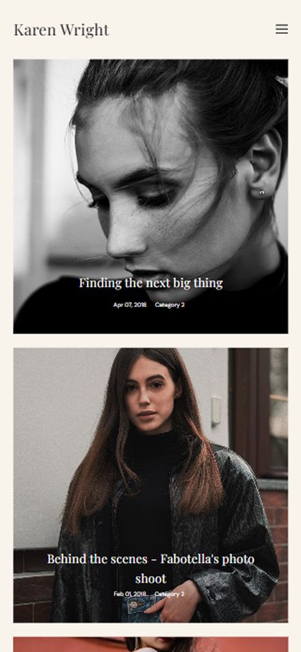 Blog portfolio website template