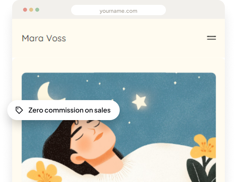 Illustrator portfolio website built on Pixpa