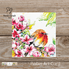 Robin and Spring Blossom | Spring Art Card | Watercolour | with Envelope