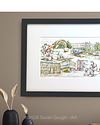 Sheffield Cityscape | Landmarks | Fine Art Book-Mounted Print | Historic Yorkshire Art