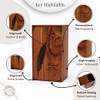 Feather Wood Urn for Ashes