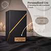 Black Modern Wooden Memorial Urn | Golden Resin Inlay