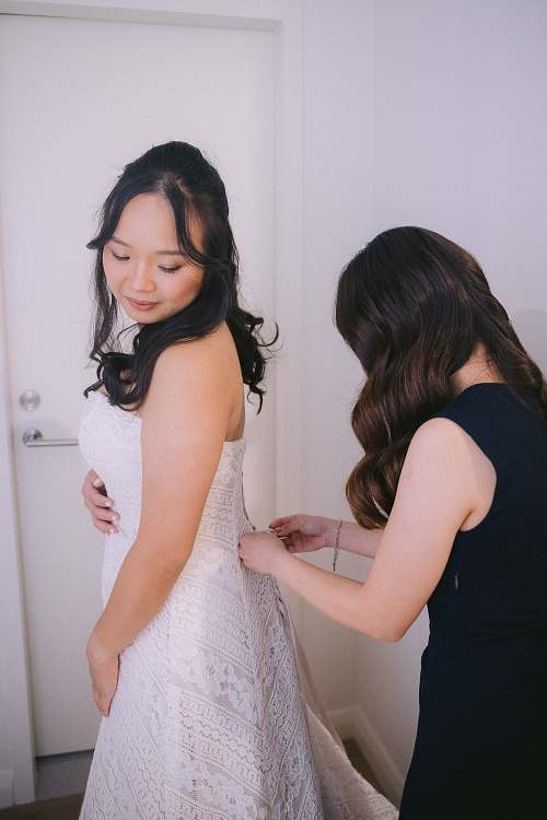 Bride and Groom Getting Ready