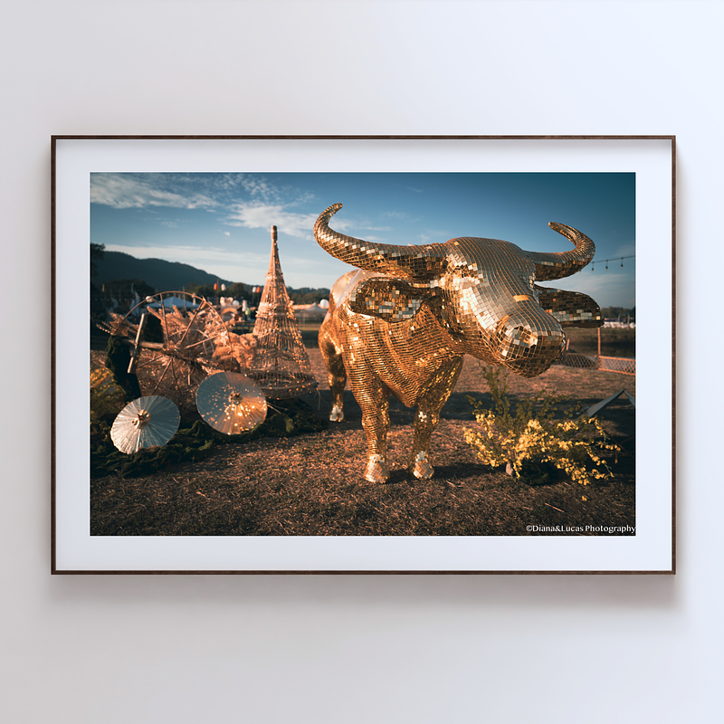 COLLECTION - GIANTS OF THE LAND HORIZONTAL - "Golden Bull" - LIMITED EDITION 10 of 10