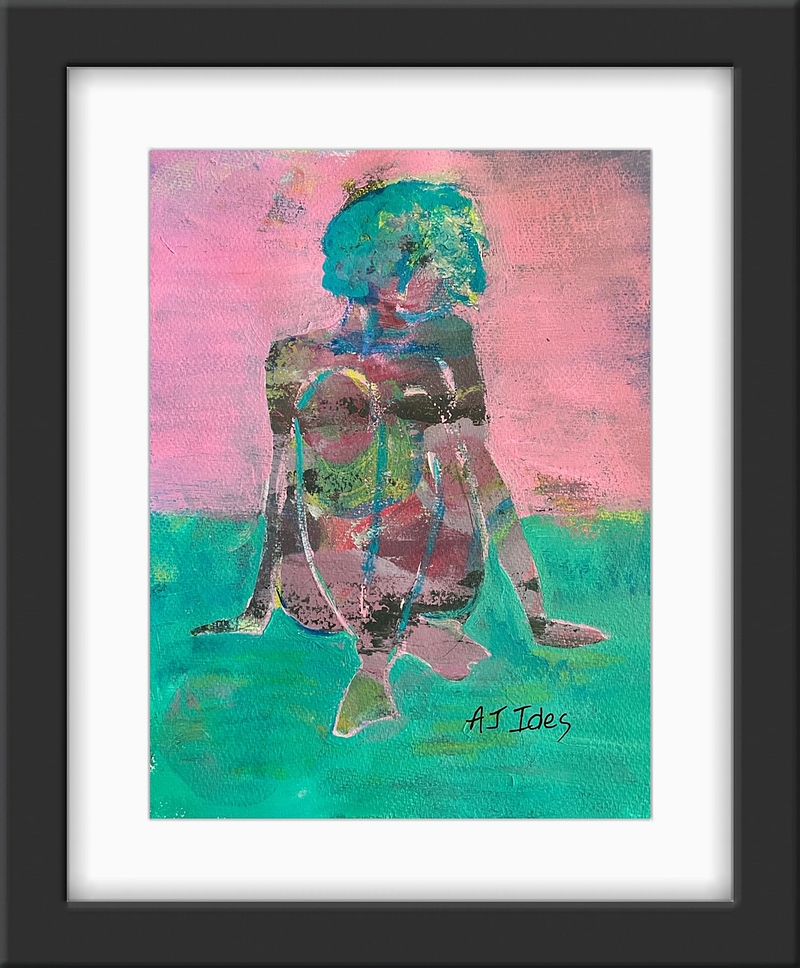 Pink Horizon.  9"x12"