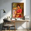 Madri – The Graceful Maharashtrian Lady with Fruit by Raja Ravi Verma