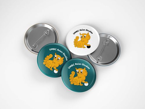 Lion Dog Buttons