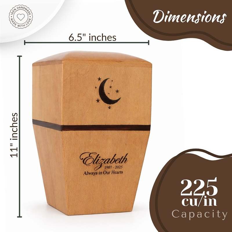 Unique Wood Cremation Urn Box