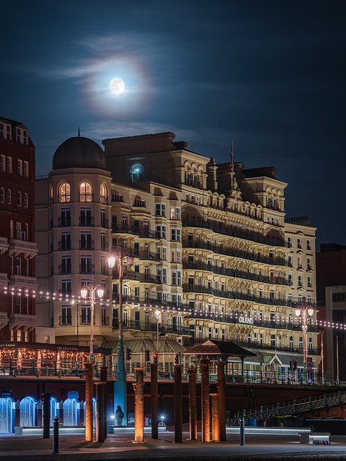 SNOW MOON OVER THE GRAND HOTEL