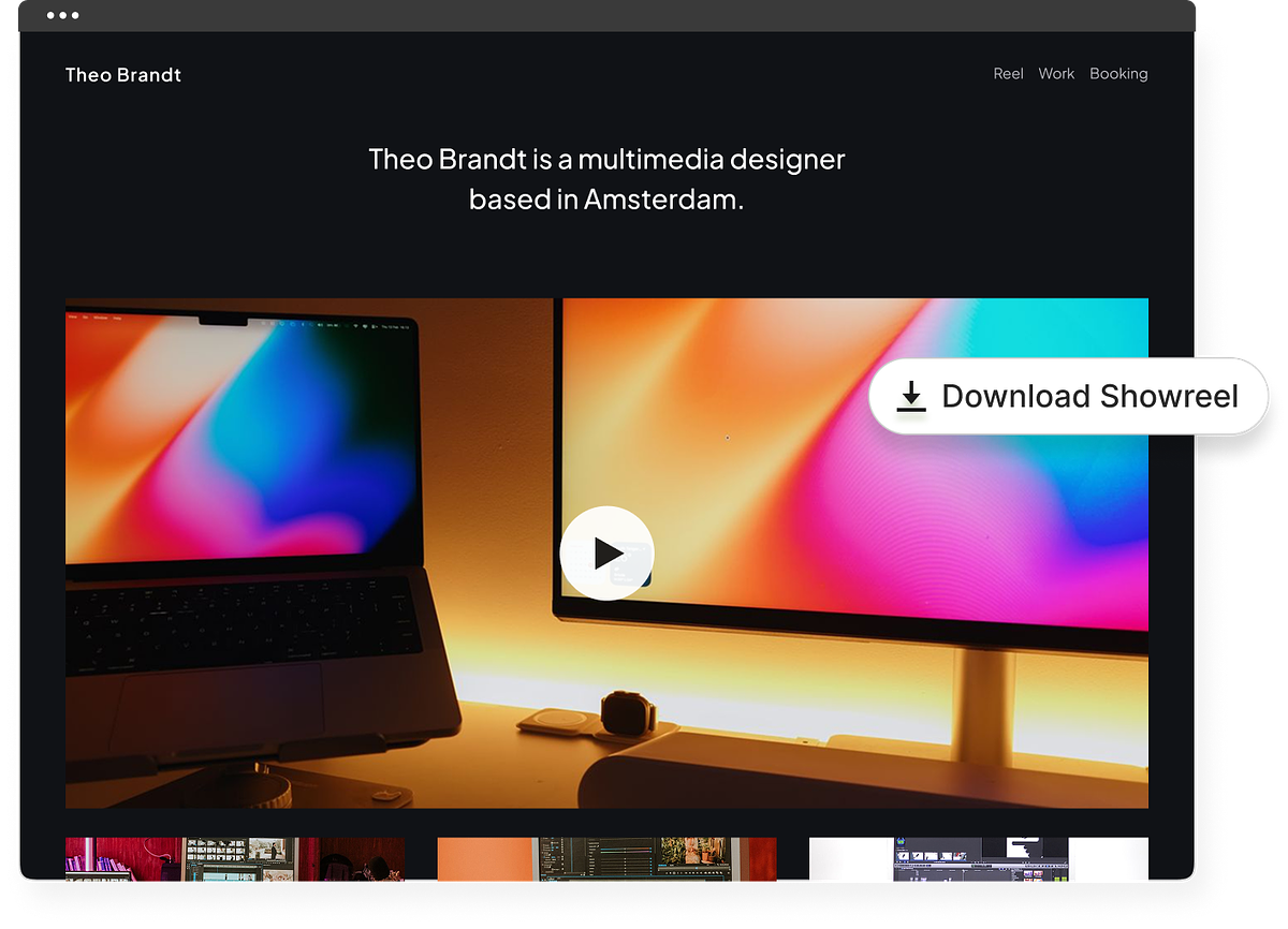 Multimedia portfolio examples that sell, deliver and publish