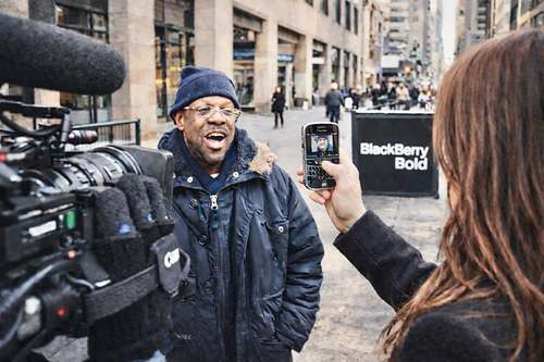 BlackBerry street activation, NYC early 2010s