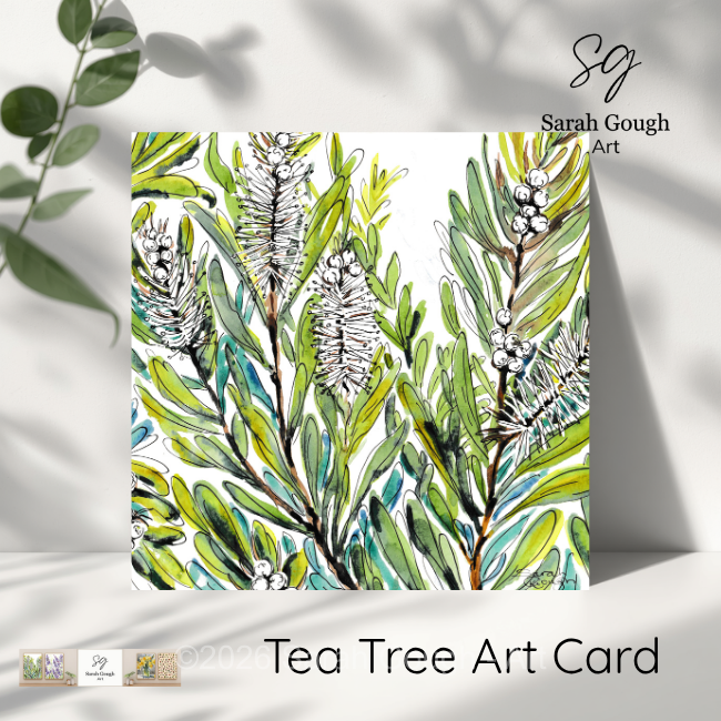 Tea Tree | Botanical Illustration | Art Card | with Envelope