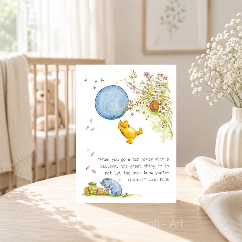 Where the Bees Are | Winnie-the-Pooh | Art Card | Children’s Corner Collection | Art Card | Sarah Go