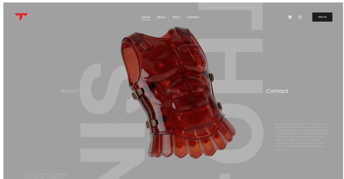 To Sin graphic design and typography portfolio website