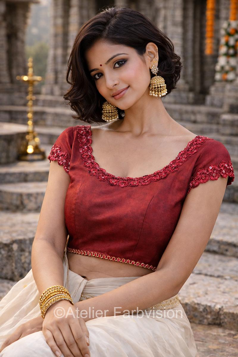 Saribluse Rot (Grösse 38) - 4105